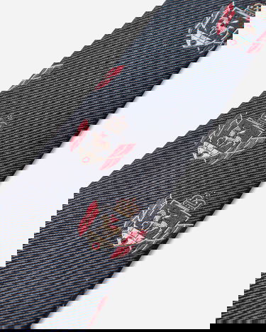 Modni dodatki Junya Watanabe Silk Tie with Crest Pattern Črna | WP-K408-W25 1, 5