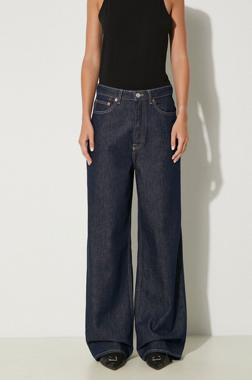 Kavbojke Samsoe Samsoe Samsoe Samsoe SHELLY Wide Leg Jeans Modra | F23400141