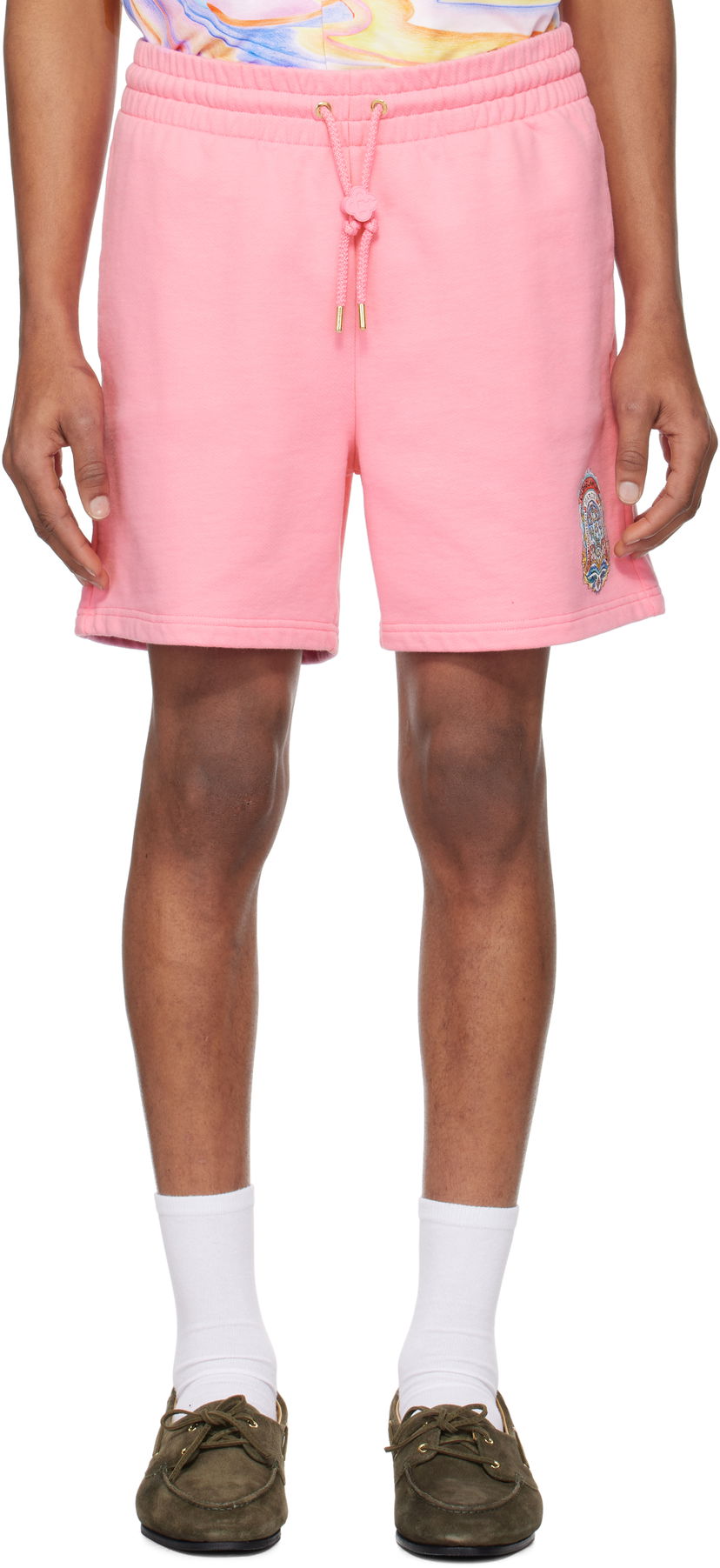 Kratke hlače Casablanca Casablanca Casa Way Skate Sweatshorts Roza | MS25-JTR-003-01