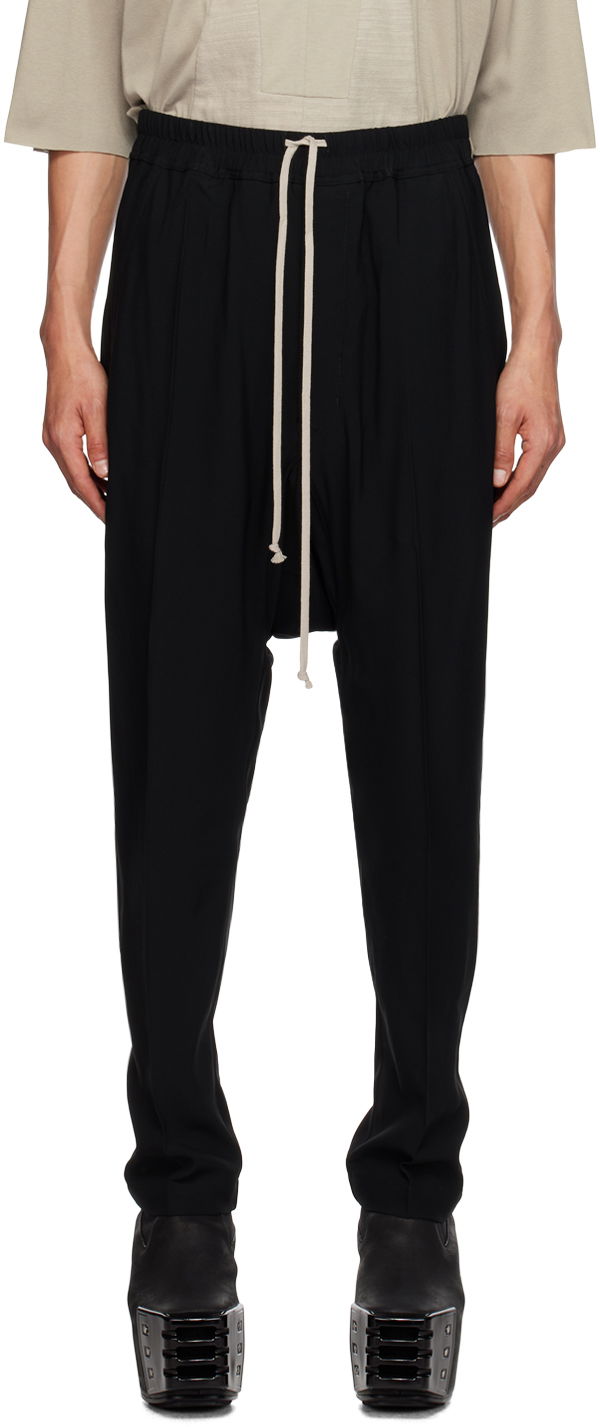 Hlače Rick Owens Drawstring Trousers Črna | RU02C7380 HY, 0