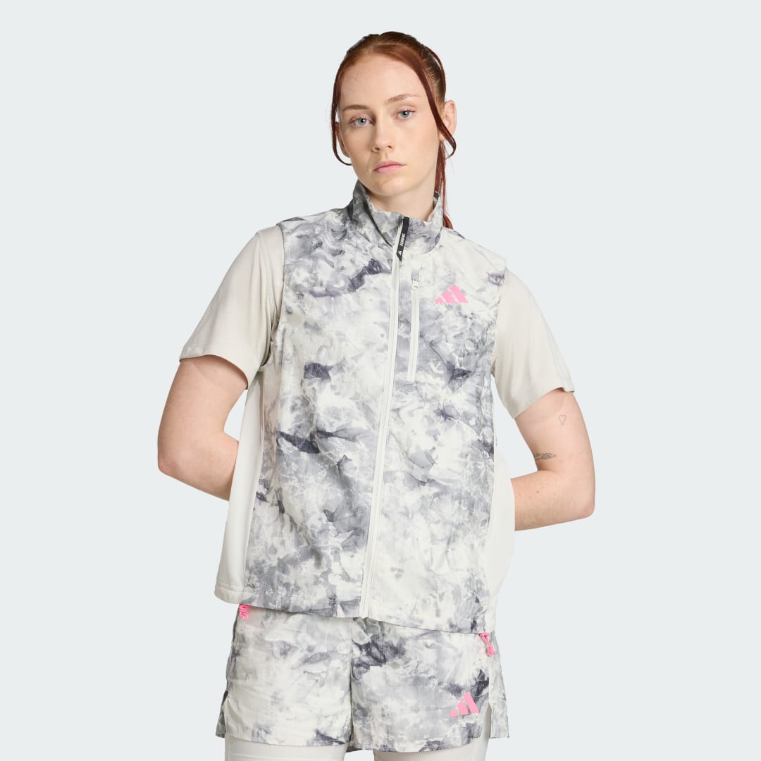 Telovnik adidas Performance Own The Run Spray Dye Vest Bela | JL8726, 0