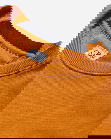 Pulover C.P. Company Diagonal Raised Fleece Crewneck Sweatshirt Oranžna | 19CMSS713A-005086W 434, 3