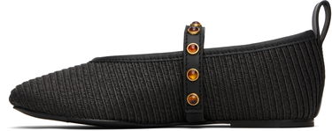 Obleke rag & bone rag & bone Spire Straw Mary Jane Ballerina Flats Črna | WFF25PF1003ST3, 2