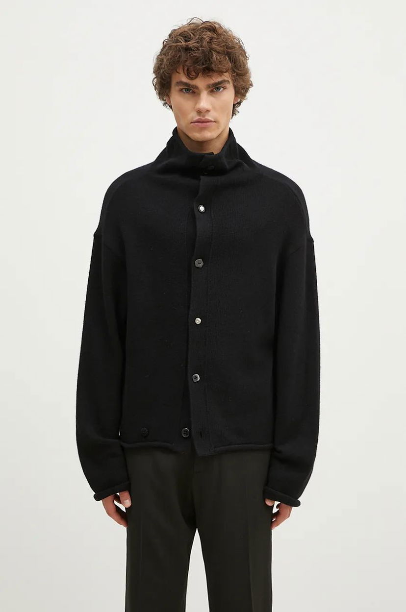 Pleteni pulover ADER ERROR Wool Blend Button-Up Cardigan Črna | BN01FWKT0703BK