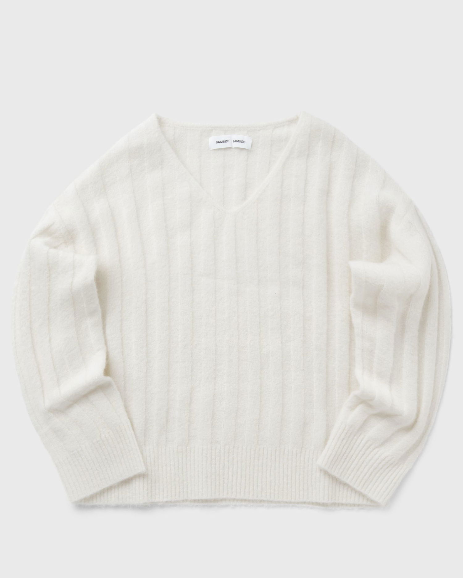 Pleteni pulover Samsoe Samsoe Samsøe & Samsøe SANOR V-Neck Sweater Bela | F24400067-CLEAR-CREAM, 0
