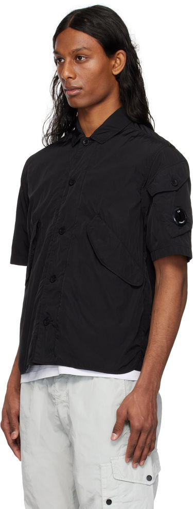 Srajce C.P. Company C.P. Company Chrome-R Short Sleeve Shirt Črna | 18CMOS035A-005904G, 3