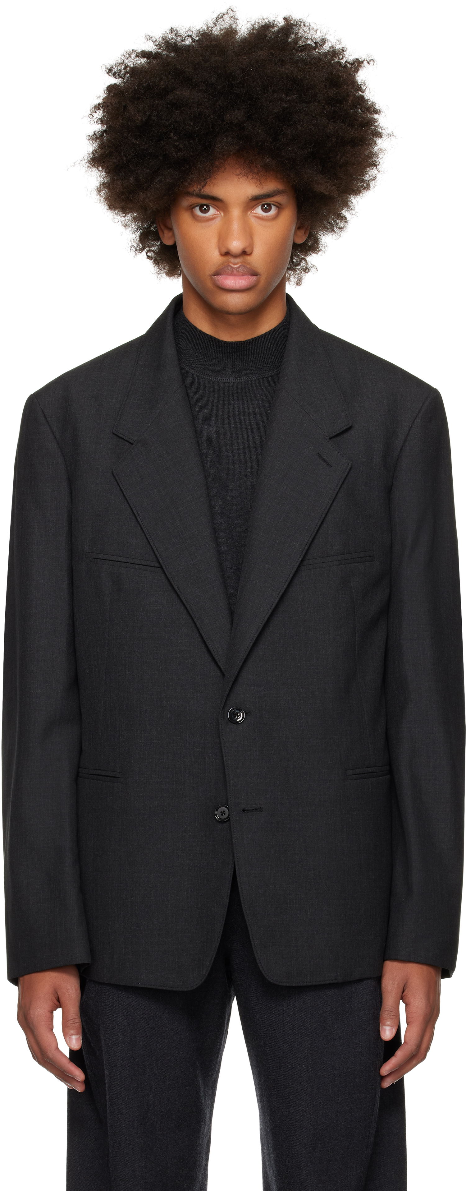 Jakna LEMAIRE LEMAIRE Tailored Single Breasted Blazer Črna | JA1056 LF414, 0