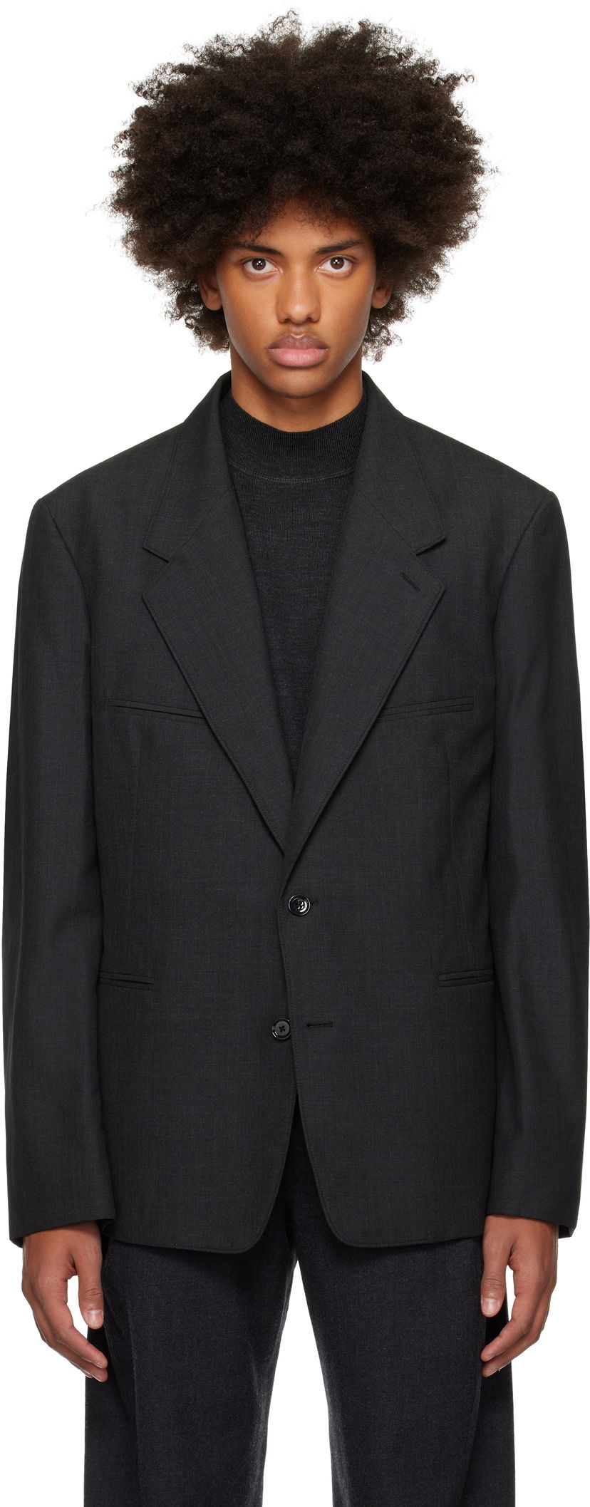 Jakna LEMAIRE LEMAIRE Tailored Single Breasted Blazer Črna | JA1056 LF414