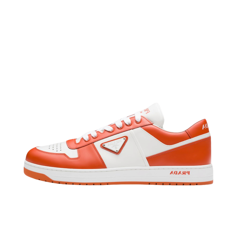 Superge in čevlji Prada Downtown Low Top Sneakers Leather White Orange Oranžna | 2EE364_3LKG_F011G