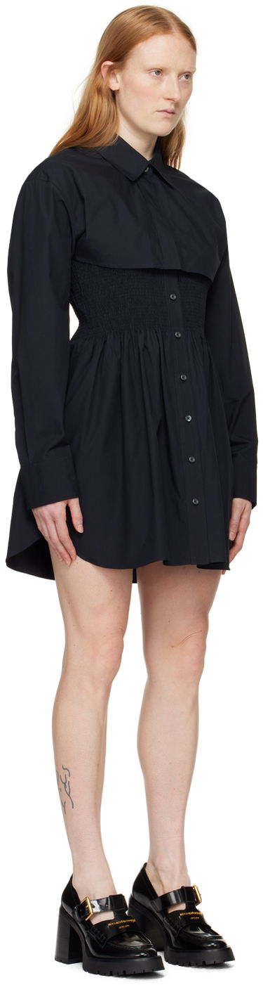 Obleke Alexander Wang Smocked Minidress Črna | 4WC2246263, 1