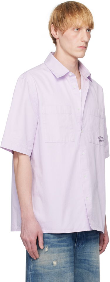 Srajce MAISON KITSUNÉ Maison Kitsuné Relaxed Short Sleeve Shirt Lila | OM00424WW9031, 1