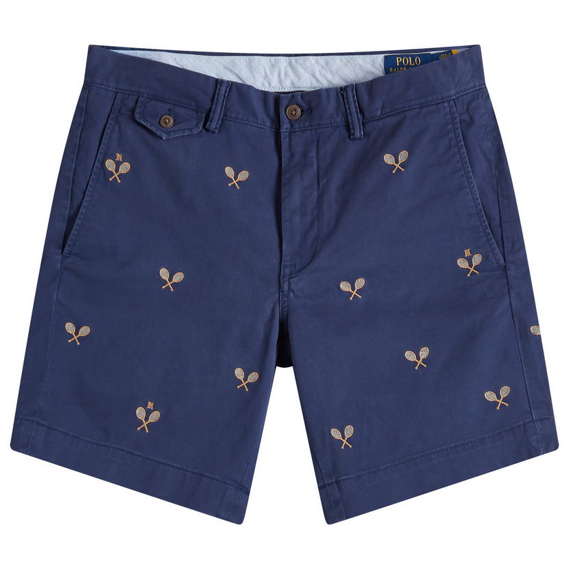 Kratke hlače Polo by Ralph Lauren Ralph Lauren Embroidered Racquet Shorts, Size 30" Mornarica | 710963496001