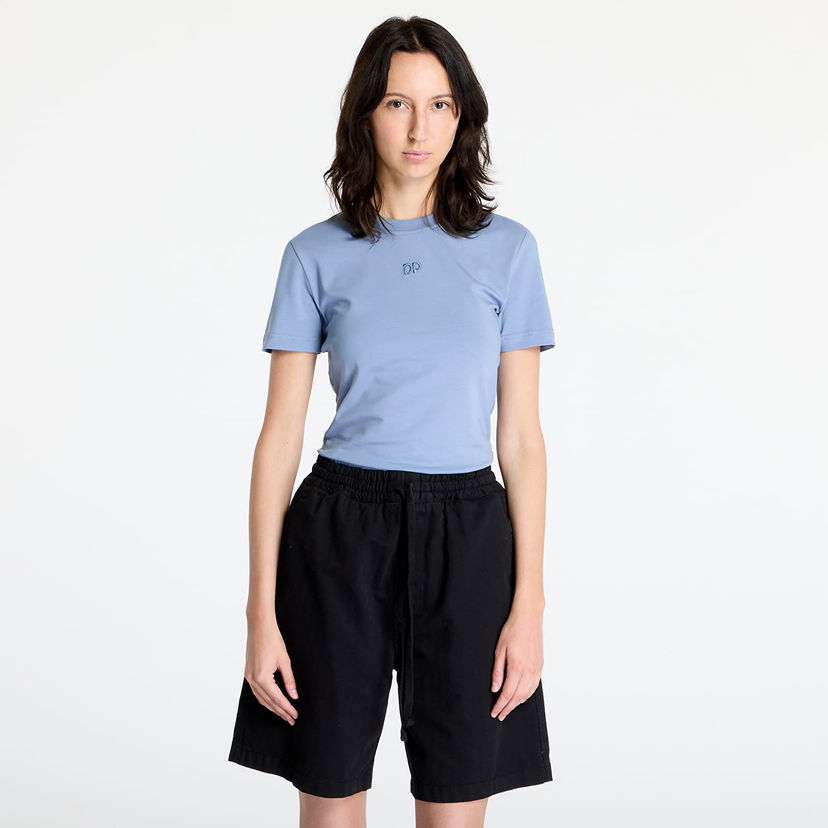 Majica DAILY PAPER Unit Emb Fitted T-Shirt Country Blue Modra | 2422055
