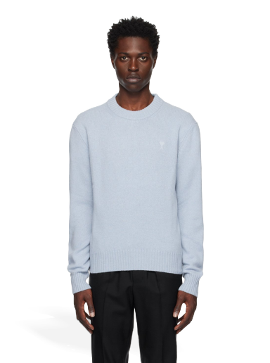 Pleteni pulover AMI Sweater Modra | HKS007.005