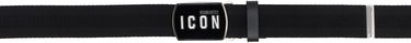 Pasovi DSQUARED2 Dsquared2 'Be Icon' Plaque Belt Črna | BEM0372_20200508_2124, 0