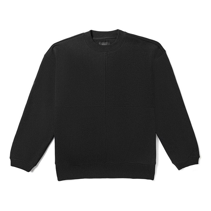 Pleteni pulover Vans Panel Crewneck Sweatshirt Črna | VN000F2MBLK