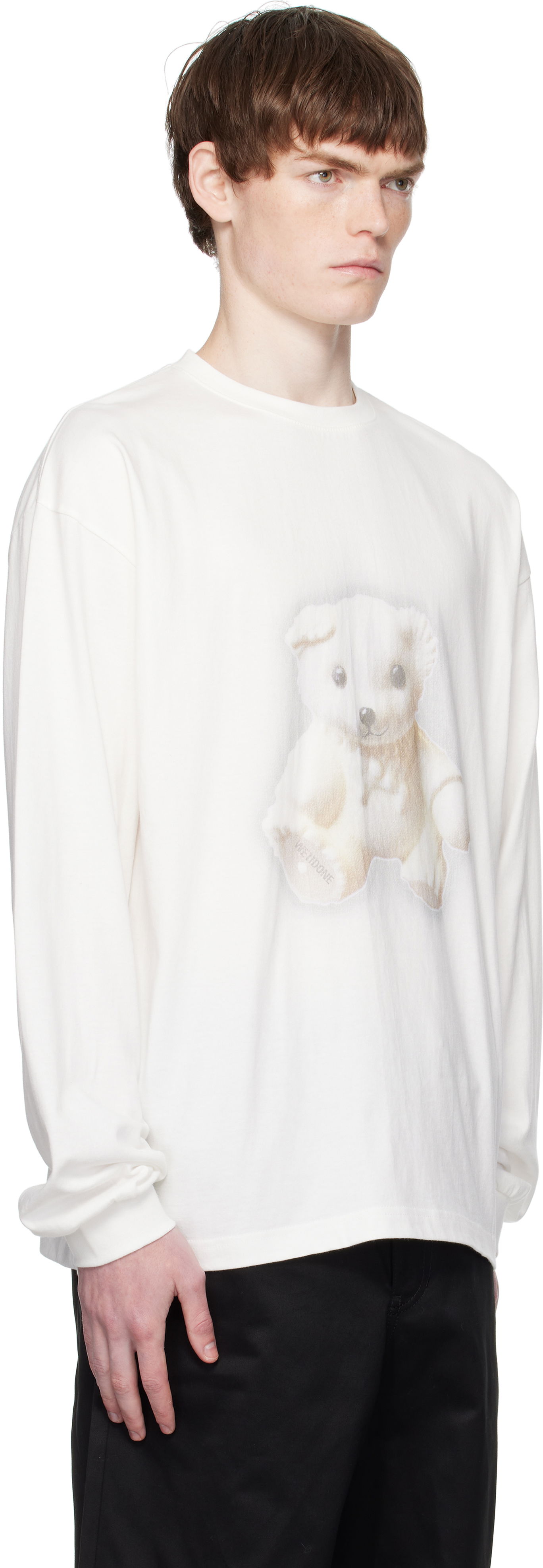 Majica We11done We11done Glow Teddy Graphic Long Sleeve Tee Bela | WD-TT2-25-775-U-WH, 1