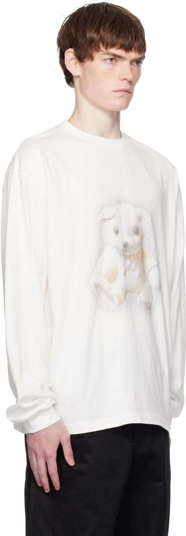 Majica We11done We11done Glow Teddy Graphic Long Sleeve Tee Bela | WD-TT2-25-775-U-WH, 1
