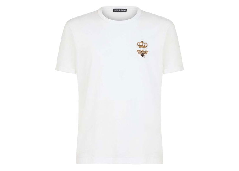Majica Dolce & Gabbana Cotton French Wire Embellishment T-shirt White Bela | G8JX7ZG7WUQW0800