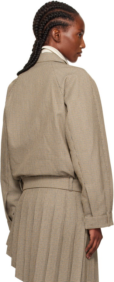 Jakna We11done Polo Collar Micro Checked Zip Jacket Bež | WD-JK2-25-012-W-BG, 2