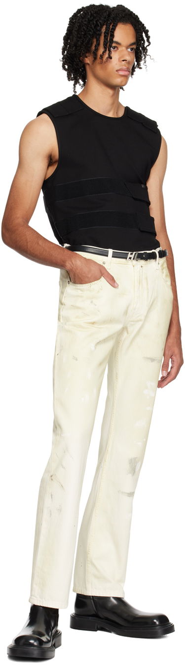 Pasovi Helmut Lang Helmut Lang Leather Logo Belt Črna | O05HM001, 2