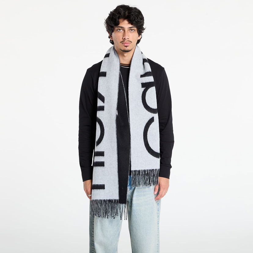 Šala CALVIN KLEIN Calvin Klein Bold Logo Brushed Scarf Siva | LV04D8026G UB1