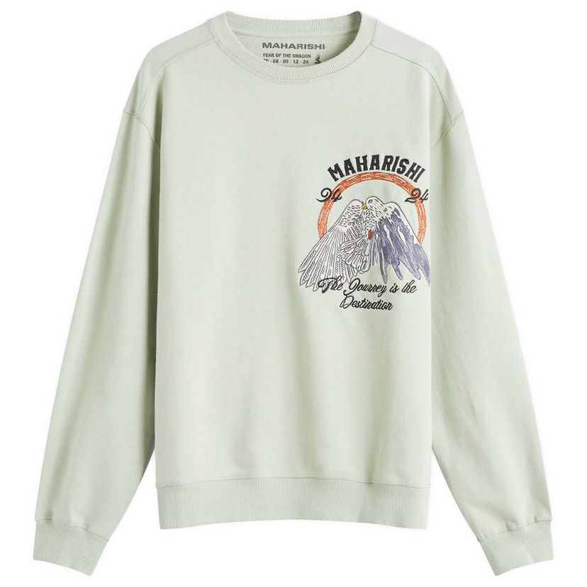 Pulover Maharishi Peace Mount Crew Sweatshirt Zelena | 5317-SGE