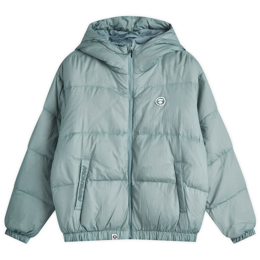 Puhovka AAPE by A Bathing Ape AAPE Now Hooded Down Jacket, Size Large Zelena | AAPDNM7654XXNGRC