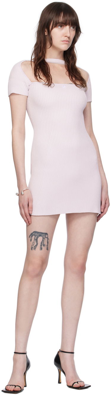 Obleke Courrèges Cutout Detail Bodycon Mini Dress Lila | 224MRO416FI0001, 3
