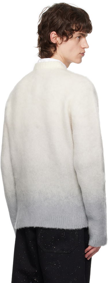 Pleteni pulover Casablanca Casablanca Gradient Mohair Sweater Bela | MPS25-KW-840-01, 2