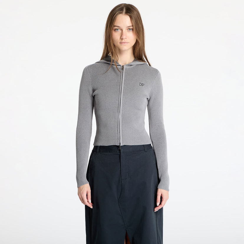 Pleteni pulover DAILY PAPER Daily Paper Women's Rib Knit Hoodie Siva | 2511085