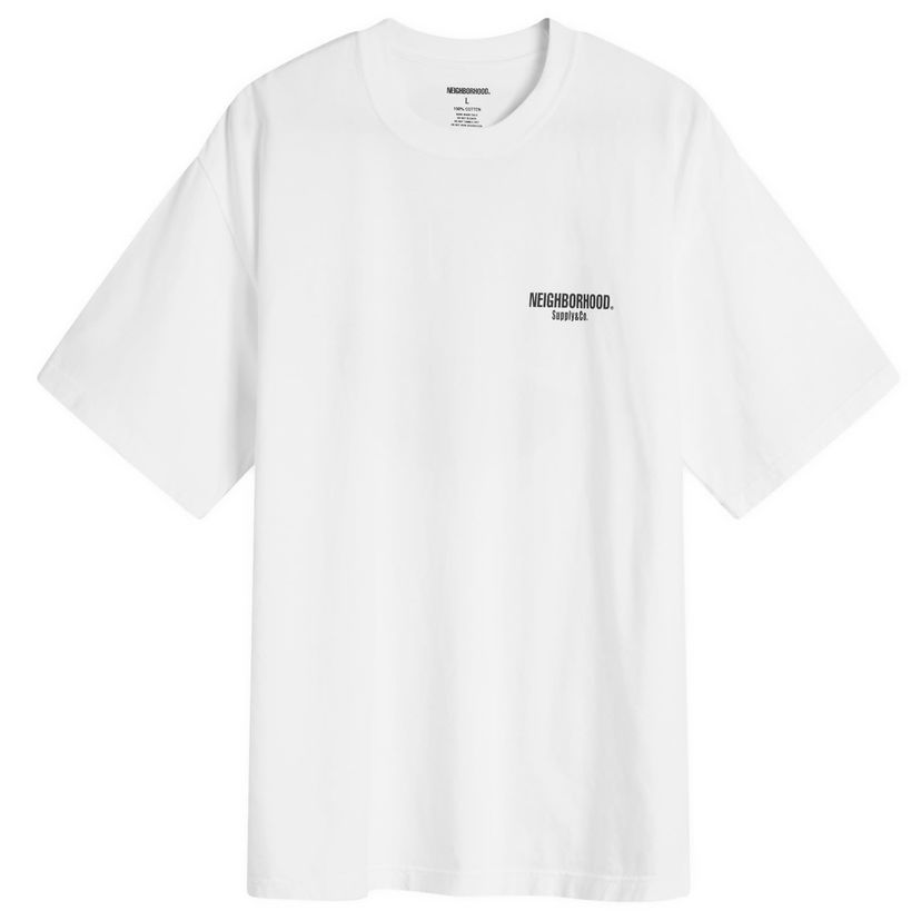 Majica Neighborhood Men's SS-2 T-Shirt, Size Large Bela | 251PCNH-ST02-WHTXBLK