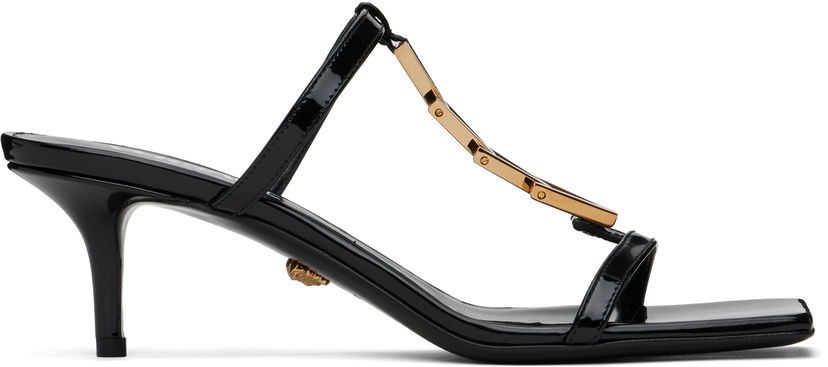 Modni dodatki Versace Versace Patent Heeled Sandals Črna | 1018735_D2VE_1B00V
