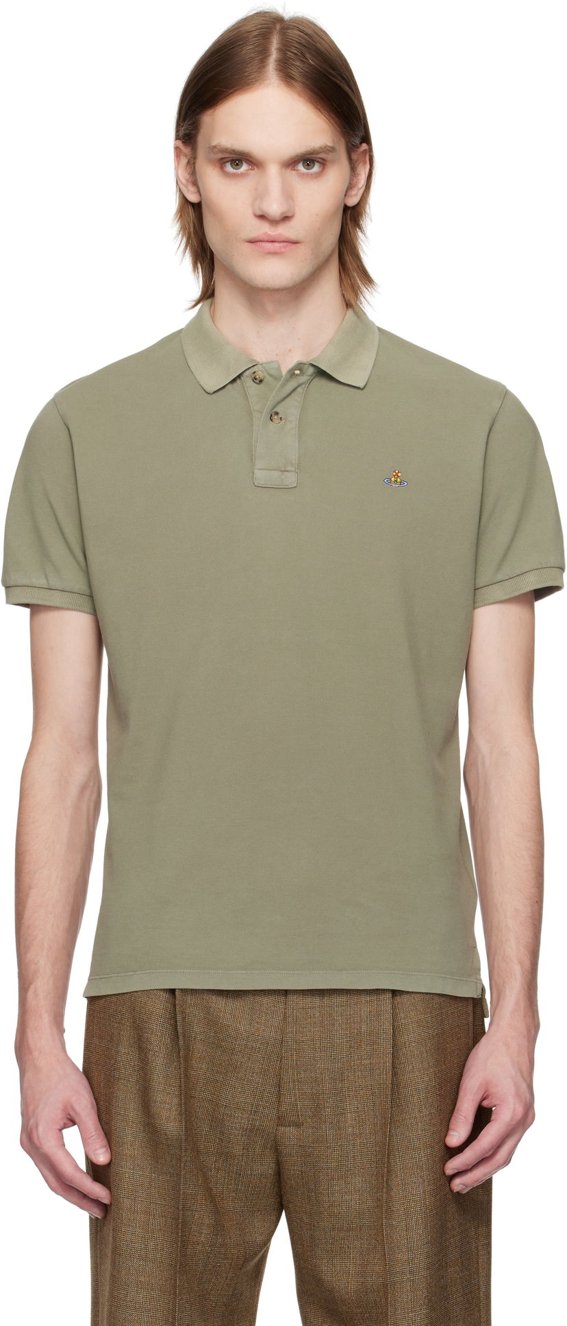 Polo majica Vivienne Westwood Vivienne Westwood Classic Polo Zelena | 2H01000I-J009F-