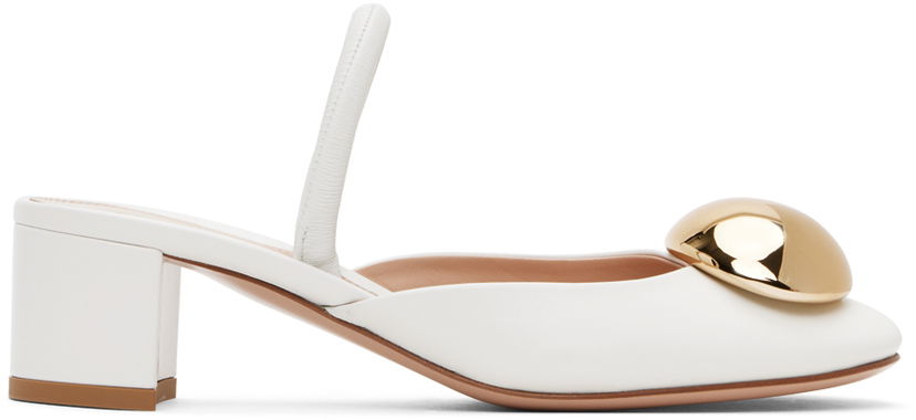 Superge in čevlji Gianvito Rossi Sphera 45 Slingback Pumps Bela | G95456.45RIC.NXF