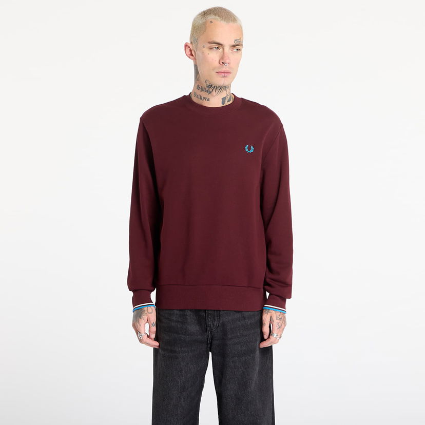 Pulover Fred Perry FRED PERRY Crew Neck Sweatshirt Bordo | M7535 Z63