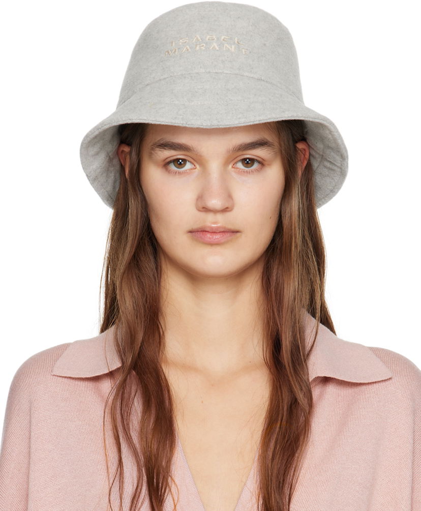 Klobuk ISABEL MARANT Giorgia Bucket Hat Siva | 24PCU048XFA-B1C03A