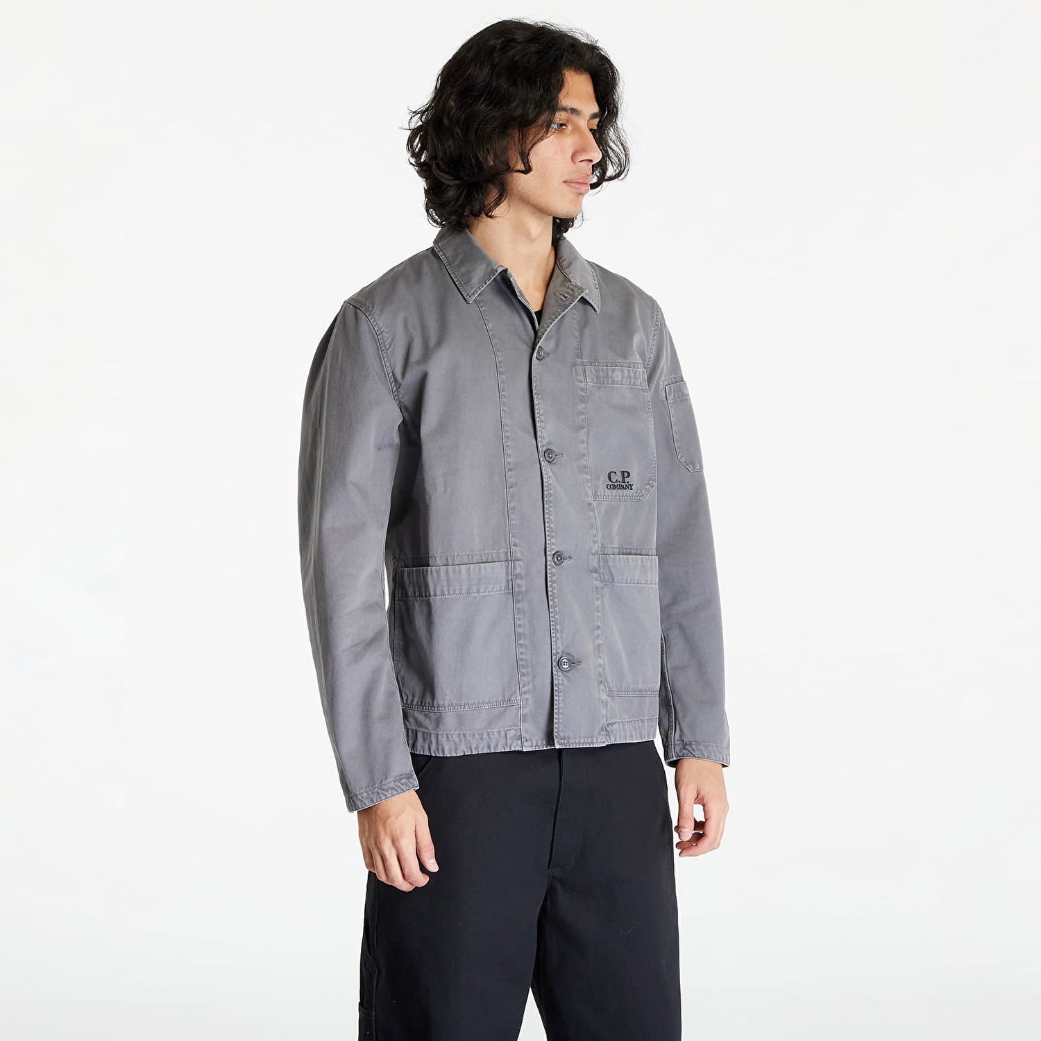 Srajce C.P. Company Military Twill Emerized Workwear Shirt Siva | 15CMSH295A006409G-960, 0