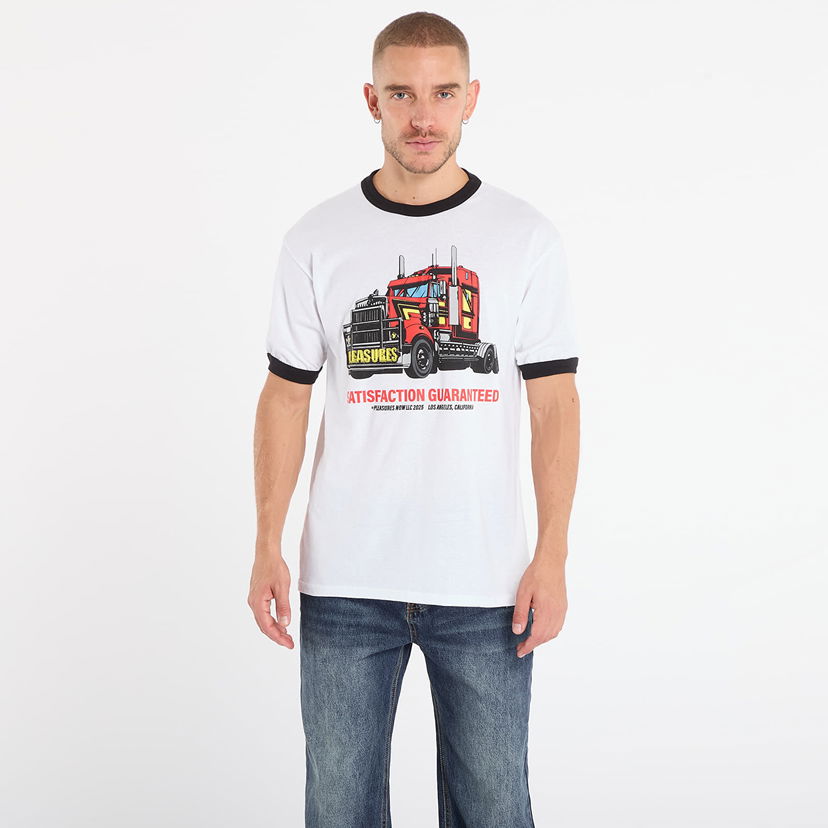 Majica Pleasures PLEASURES Big Load Ringer T-Shirt Bela | P25F068-WHITE
