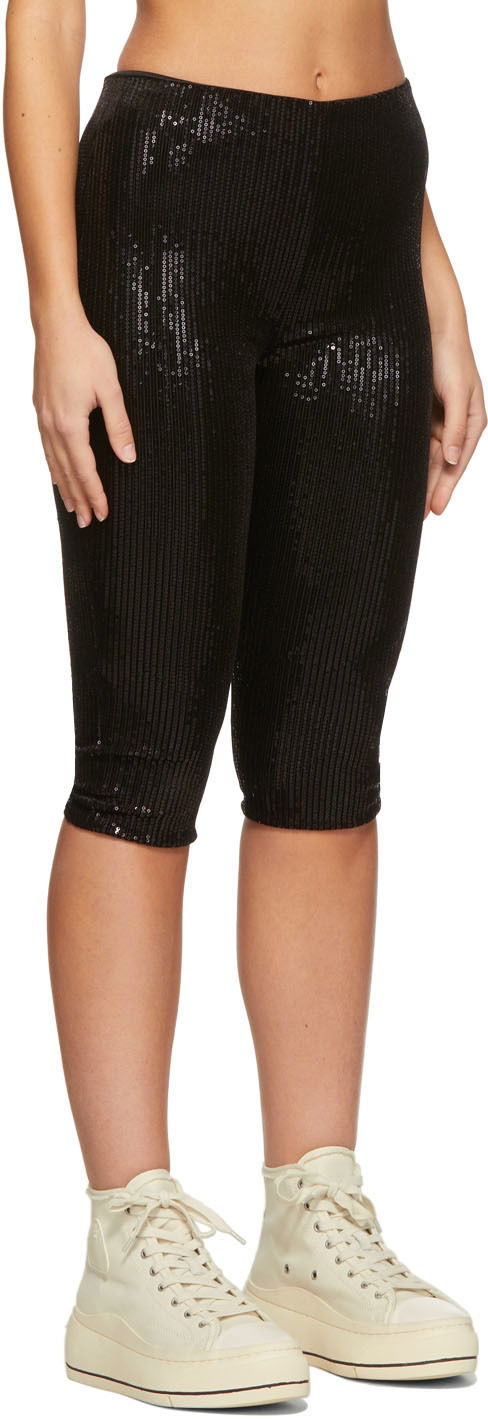 Pajkice We11done We11done Sequin Cycling Shorts Črna | WD-PT1-22-295-W-BK, 1
