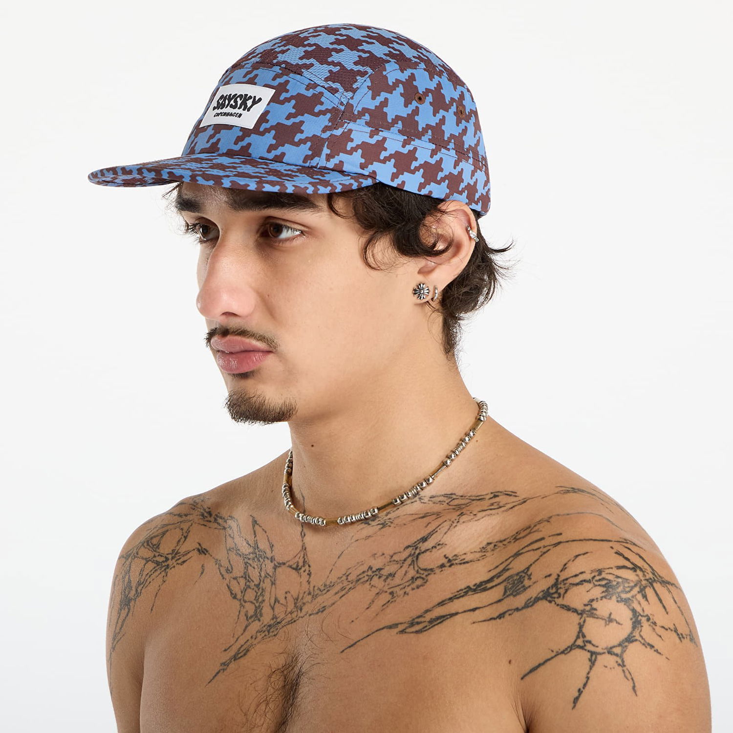 Kapa Saysky Combat Houndstooth Print Universal Fit 5-Panel Cap Večbarvna | OUACA101C1047, 1