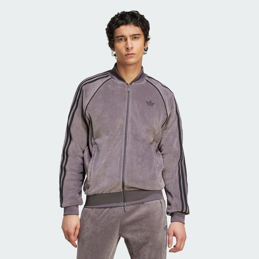 Trenirka adidas Performance Adicolor SST Velour Track Jacket Lila | JX1562