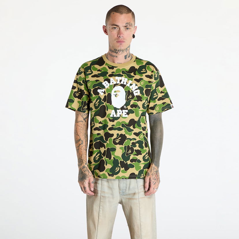 Majica BAPE A BATHING APE Abc Camo College Tee Green Zelena | 001CSK801007M GRN