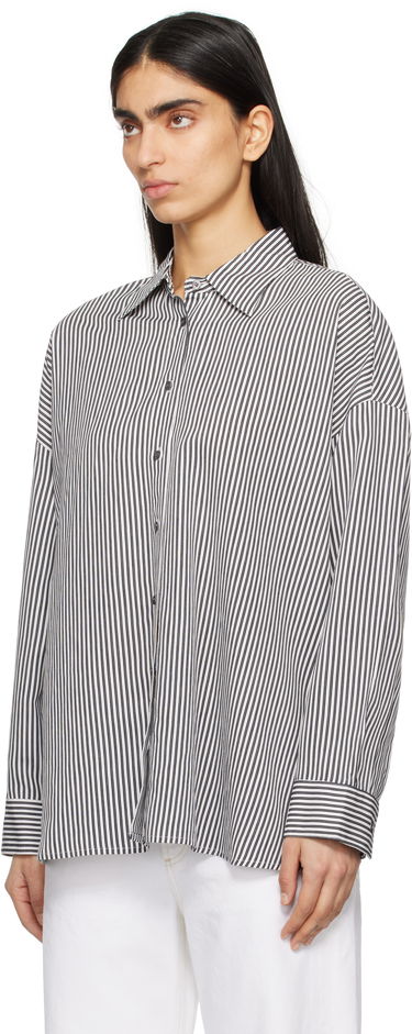 Srajce AGOLDE AGOLDE Roux Striped Button-Down Shirt Bela | A7354-1790, 3