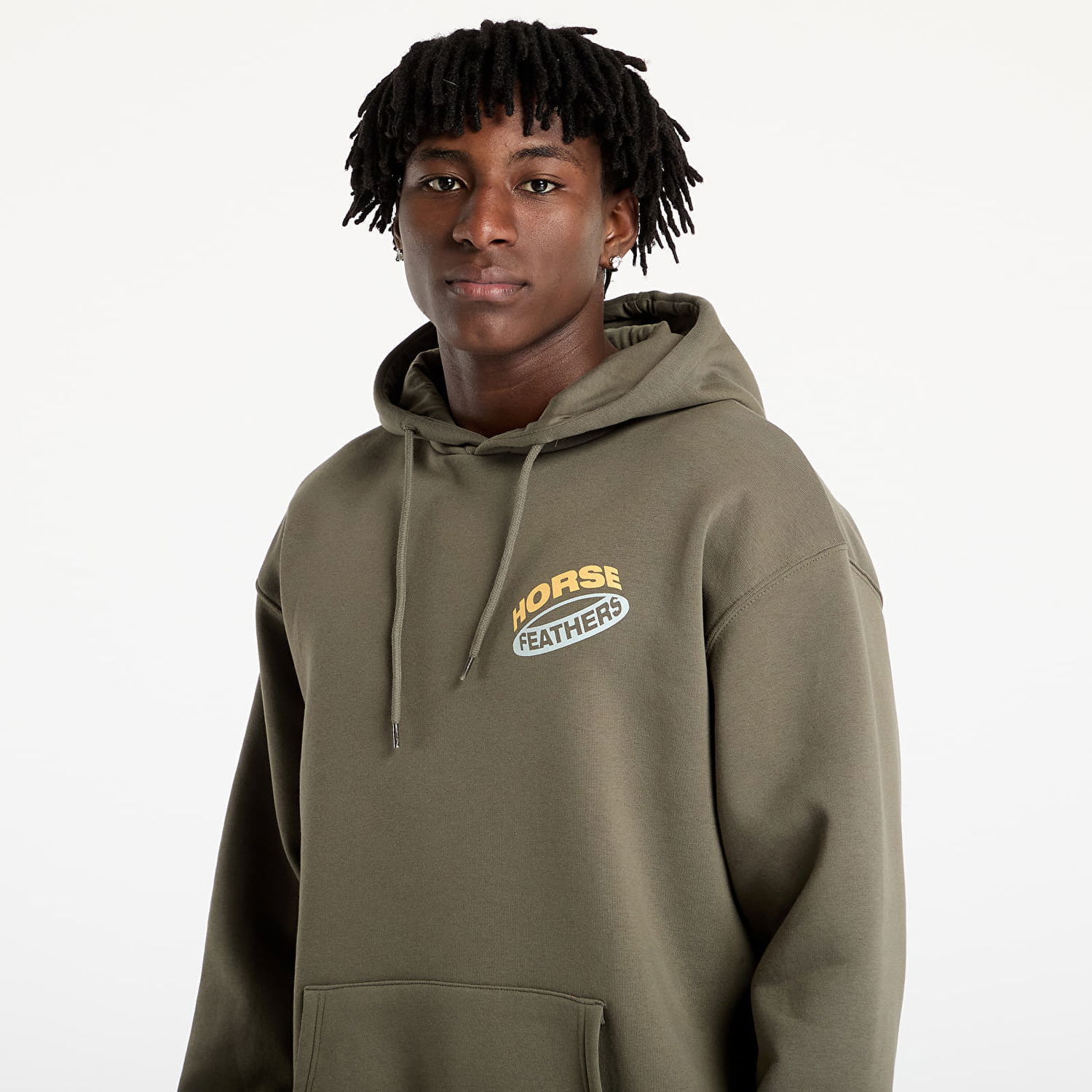 Pulover Horsefeathers Horsefeathers Orbit Hoodie Zelena | SM1373B, 1
