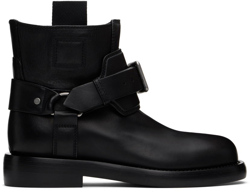 Oblačila Burberry Burberry Leather Cobble Boots Črna | 8101287