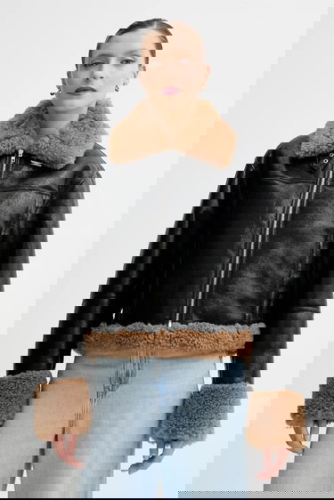 Jakna STAND STUDIO Kia Transitional Oversize Faux Fur Jacket Črna | 66575.9412, 3