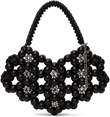 Torbica Feng Chen Wang Feng Chen Wang Beaded Heart Shaped Bag Črna | FUS17AC15B, 0