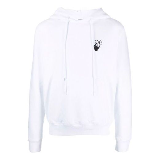Pulover Off-White Off-White FW21 Hoodie Bela | OMBB034F21FLE0020184