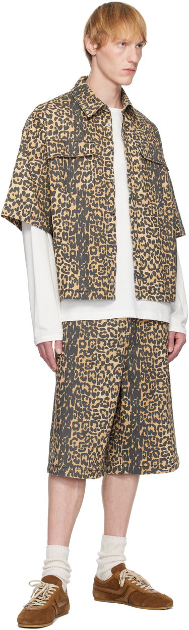 Srajce Rhude Rhude Leopard Boxy Work Denim Shirt Bež | RHSS25SR05012, 3